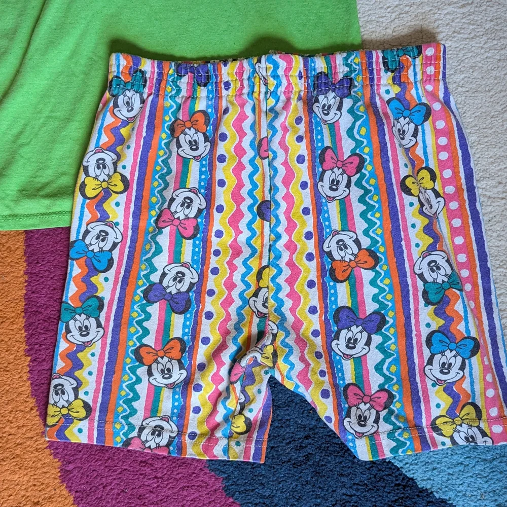 90s Mickey Mouse Colorful Patterned Shorts - Picture 1 of 5